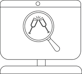 Celebratory Drink Analysis on Digital Screen - Perfect for Party Promotions