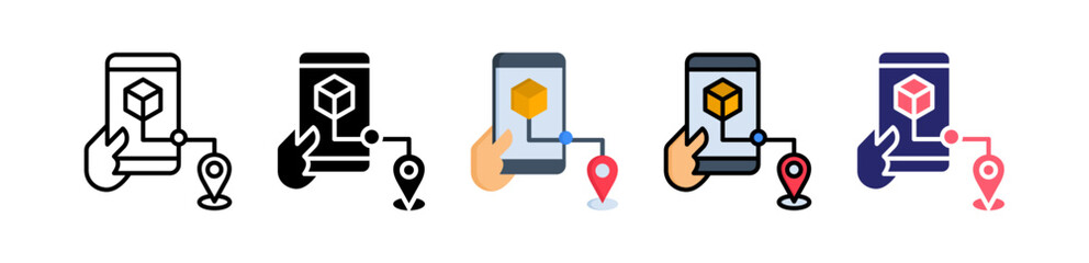Order Tracking Multiple Style Icon Set Collection. 