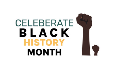 Flat vector illustration celebrating Black History
