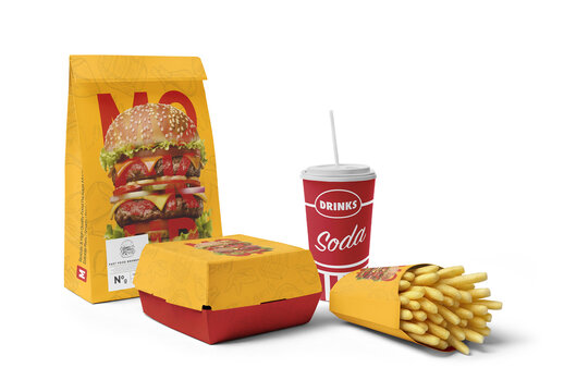 Fast Food Branding Kit Mockup