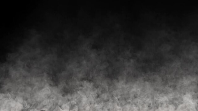 High-Quality Realistic Haze Ascending Overlay. Gentle Volumetric Smoke Screen Effect for Mystery Reveal, Stage Background and Dramatic Video Projects (Transparent Background).