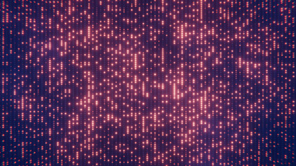 Abstract digital background with glowing dots and a dark blue gradient