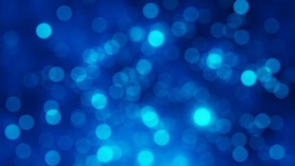 Abstract blue bokeh background with glowing circles for modern designs