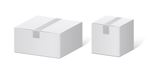 Cardboard box icon in flat style. Package vector illustration on isolated background. Carton container sign business concept.