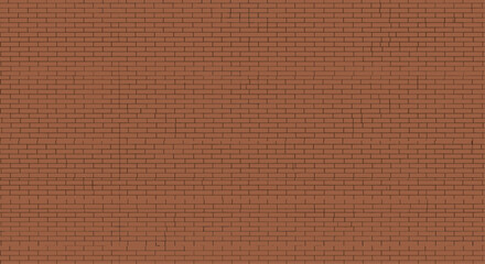 Fototapeta premium Seamless brown brick wall background with a classic running bond pattern, perfect for architectural textures and design backdrops.