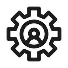 Modern Management Icon for Leadership, Organization, and Team Control