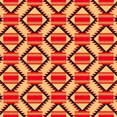 Indian ethnic tribal-inspired geometric pattern rendered in vibrant pink and red tones. Set ethnic a light background, the contrasting colors create a visually ethnic and unique image that stands out