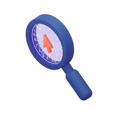 Isometric 3D Business Analytics and Strategy Goal Icon for Marketing Success