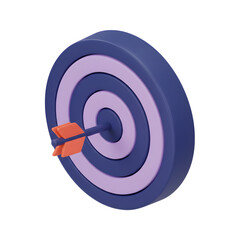 Isometric 3D Business Analytics and Strategy Goal Icon for Marketing Success