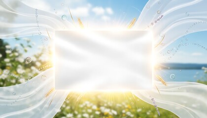 夏の日差しが彩る爽やかなイベント背景