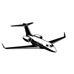 Private Jet Flying Through the Sky with Sleek Design and Powerful Engines.
