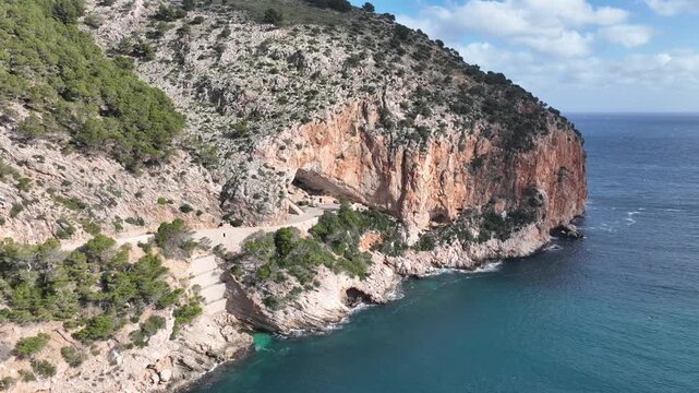 Aerial View , Cuevas de Arta and Platja de Canyamel, Capdepera, Mallorca, Balearic Islands, Spain