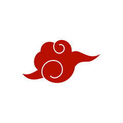 Red Oriental Cloud Icon