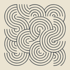 Abstract Geometric Line Pattern Illustration