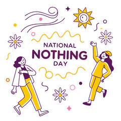 NATIONAL NOTHING DAY vector illustration 