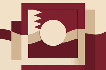 expressing modern abstract pride through flat minimalist skyline shapes