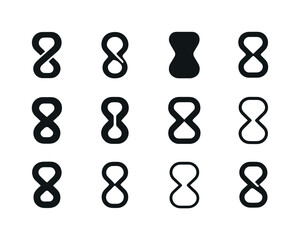 Fototapeta premium Wearable Stress-Relief Icons. Wearable stress-relief gadgets. Ic