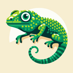 Fototapeta premium flat illustration of a lizard