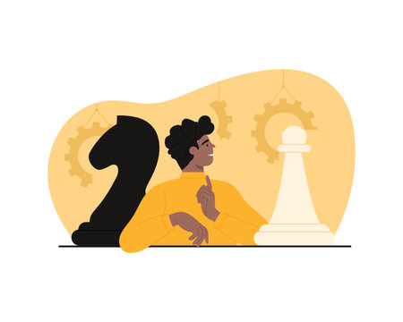 ISTJ MBTI type of personality, rational sensory logician introvert vector illustration