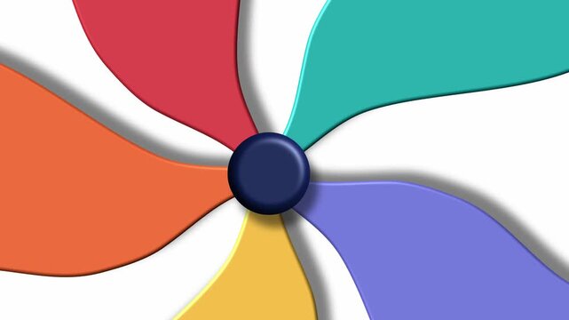 Colorful geometric pinwheel swirl abstract pattern background design