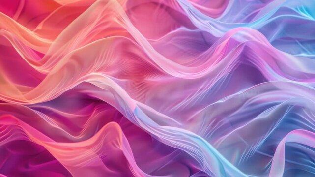 Video Close-up shot of a vibrant and textured fabric with intricate patterns