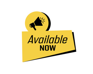 available now text information sign