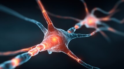 Neurogenesis concept highlighting neuron growth and synaptic plasticity in brain.