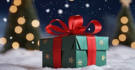 Christmas background with gift
