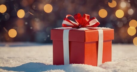 Christmas background with gift