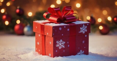 Christmas background with gift