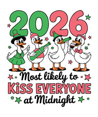 2026 most likely to kiss everyone at midnight