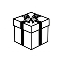 Obraz premium Red Christmas gift box with ribbon and bow isolated on white for holiday celebration and surprise present decoration