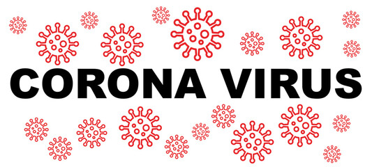 Coronavirus disease, corona virus under the microscope. Severe acute respiratory syndrome coronavirus, COVID-19. Novel coronavirus symbol, nCov-19