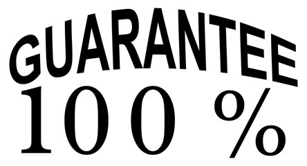100 percent guarantee badge vector icon in black and white
