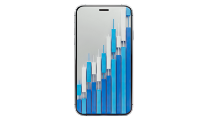 Smartphone Displaying Stock Market Data
