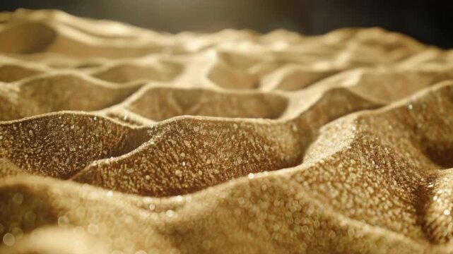 Video A close-up view of a sandy surface with texture and grains visible