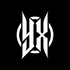 YX Monogram Logo on Black Background