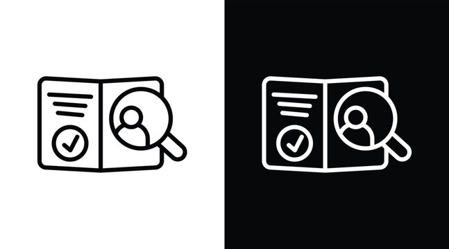 verification Two-tone version in black and white background