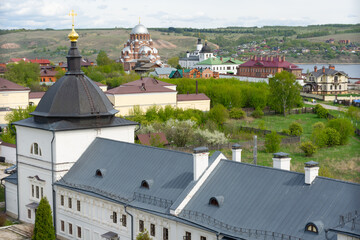 A view of the island town of Sviyazhsk from the bell tower of the Church of St. Nicholas the Wonderworker