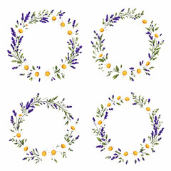 Watercolor Floral Wreath, Wreath Clipart Watercolo