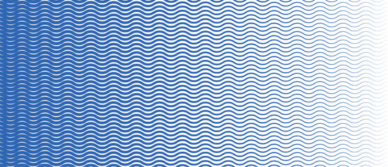 abstract geometric design with a vibrant blue wave pattern. Curve wave seamless pattern. Line art striped graphic template design