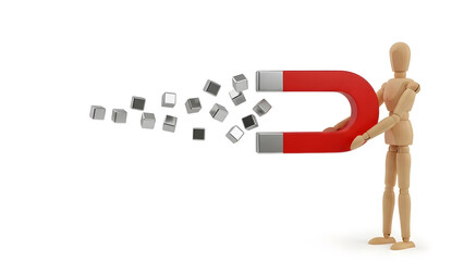 磁石で顧客やリードを引き寄せるデッサン人形