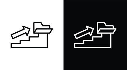 escalation Two-tone version in black and white background