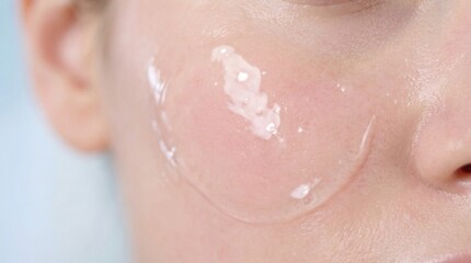 Deep Hydration Moisture Barrier On Female Face Glass Skin Look