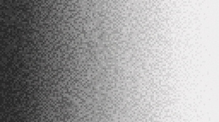 Monochrome Pixelated Transition: A mesmerizing display of grayscale pixels morphing seamlessly, offering a textural gradient across the canvas.