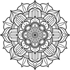 A black and white drawing of a flower with a lot of detail