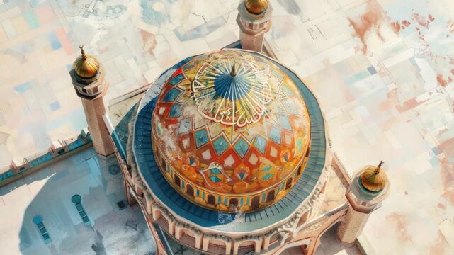 Video Architecture of a building with a dome shape, can be used for construction or design concept s