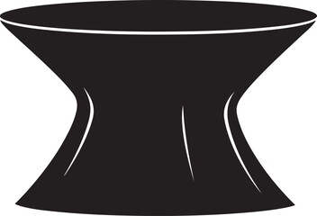 Abstract Hourglass Silhouette: Black and White Time Vector Graphic

Minimalist Curved Shape Icon: Modern Elegant Container Design

Black Silhouette of Table Centerpiece or Hourglass-Shaped Vase