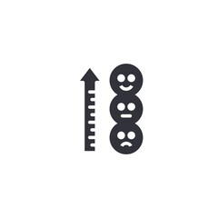 Personal growth measurement icon illustrating self progress, improvement tracking, development scale, and life balance.