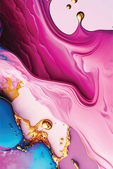 Multicolor brushed marbled surface. Abstract colorful illustration. Texture of marble. Vector illustration.	